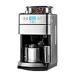 QJRGUY Silver Grey Coffee Maker Espresso Machine, 10 Cup Capacity, Style, Semi-Automatic, Permanent Filter, Intelligent Dosing, Assisted Tamping