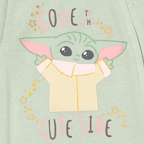 Star Wars The Child Infant Baby Girls 2 Pack Zip Up Sleep N' Play Coveralls Pink/Green 6-9 Months #TOP4