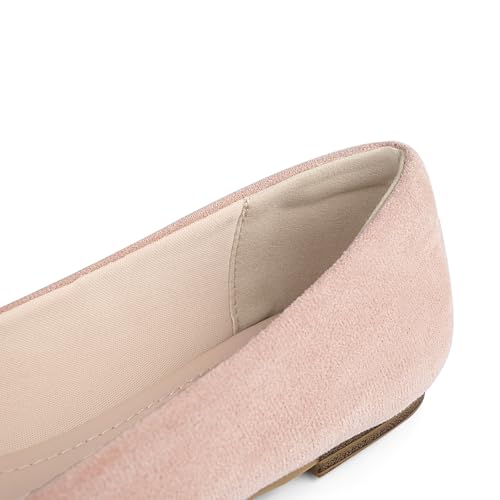 Image of MUSSHOE Pointed Toe Flats for Women, Comfortable Business Casual Work Shoes, Slip On Loafers with Arch Support, Office Walking Flats for All Day Standing