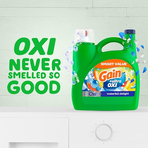 Gain Ultra Oxi Liquid Laundry Detergent, 107 loads, 154 fl oz, Waterfall Delight Scent, 2-in-1, HE Compatible - Thumbnail 5