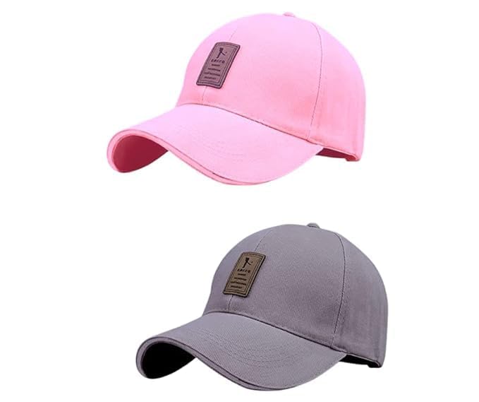 Image of rytoria Combo 3 Pcs Cap for Men and Women Unisex Cotton Caps Adjustable Strap Free Size Summer Sports Cricket Gym Dance