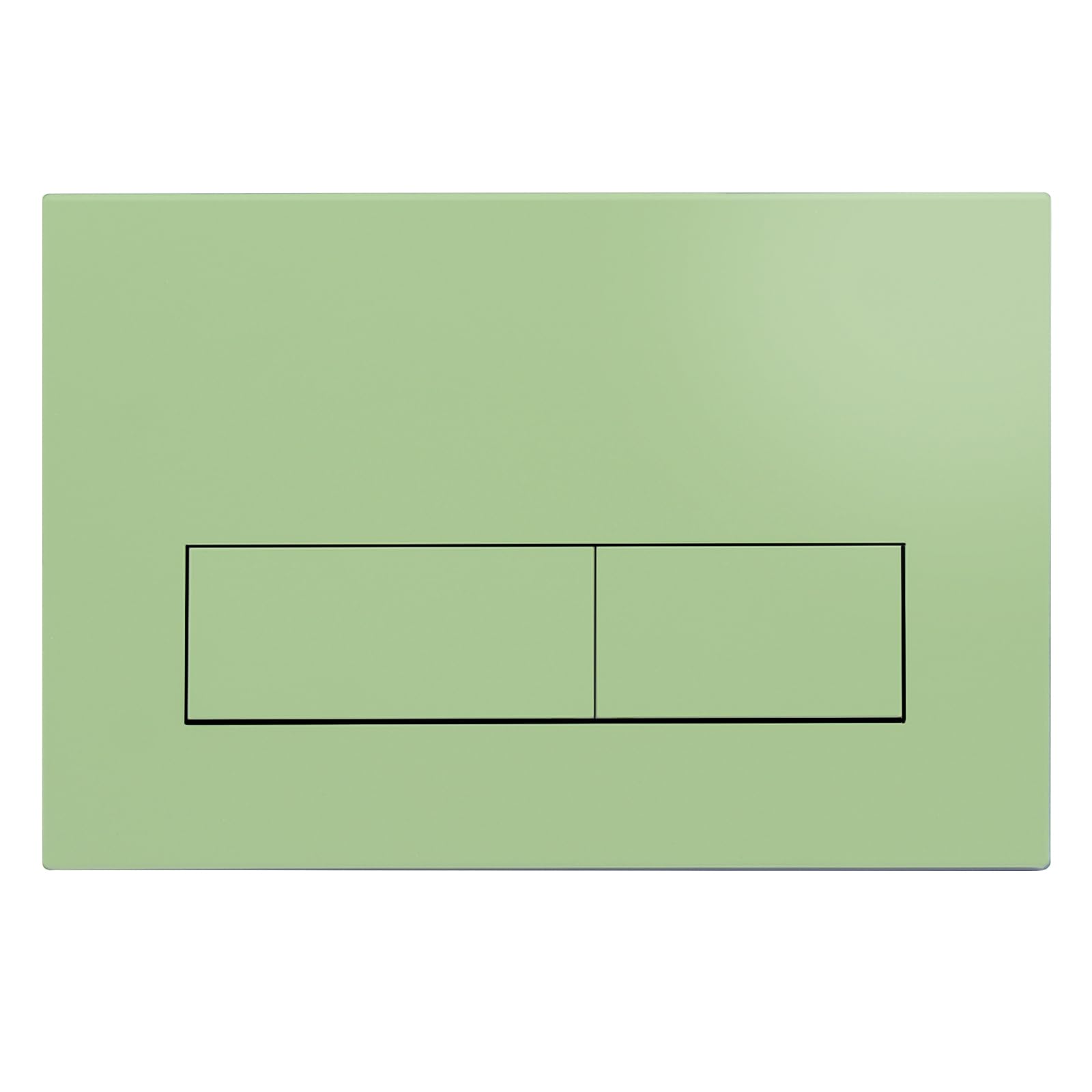 Mendorio Toilet Control Plate, Compatible with Geberit Sigma, UP300 and UP320, with Double Flush Equipped with a Set of Hunting Levers and Installation Frame, 245 × 164 mm (Light Green)