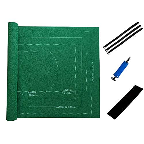 SYSI Tapis De Puzzle, Couverture en Feutre Enroulable pour Jusqu'à 2000 PièCes De Puzzle avec Ensemble d'Accessoires De Sac De Rangement Portable (1500pcs) Cover