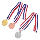 TOVINANNA 3 Stück Schwimmmedaillen Gold Silber Bronze Medaillen für und Erwachsene Wettkampfpreise Schulsport und Trainingsstätten aus Metall