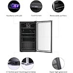 Antarctic Star 26 Bottle 130 Can Wine Cooler/Cabinet Beverage Refrigerator Mini Wine Cellar Beer Soda Clear Glass Door Bar Fridge Quiet Compressor Adjust Temp Freestanding Indoor Use 3.2cu.ft Black - Image 3