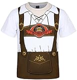 Funny World Boys Oktoberfest T-Shirts Bavarian Octoberfest Costume for kids, Medium, Brown