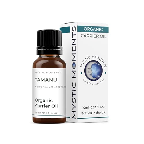 Mystic Moments | Tamanu Virgin Organic Carrier Oil 10Ml | Cold Pressed Calophyllum Inophyllum Seed Oil | Skin & Hair Care | Rich Nutty Aroma | Virgin 