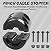 Synthetic Winch Rope Kit - 1/4'' x 50' with 10,000 lbs Breaking Strength, Included Lightweight Winch Rope Winch Stopper and Winch Hook, Easy Installation, Replacement for ATV UTV Boat Truck Winches