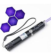 Blue Purple Laser Pointer High Power Rechargeable Lazer Pointer, Laser Pen with Long Range Adjust...