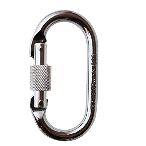 wellsem® 23 KN Anneau en D en acier screw-locking mousquetons pour RV, camping, pêche, randonnée, voyages et porte-clés Cover