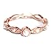 Gieschen Jewelers "Penta" 14K Rose / White Gold-Plated Stackable Ring with Simulated Pearl