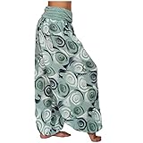 QHDDP Hosen Weihnachten Leggings Damen Kurz Bauchweg Hose Damen Hose Damen Shorts Damen Jeans Damen High Waist Stoffhose Damen Sissy Kleidung Kickboxen Hose Weite Hose Damen（e-Grün,4XL）