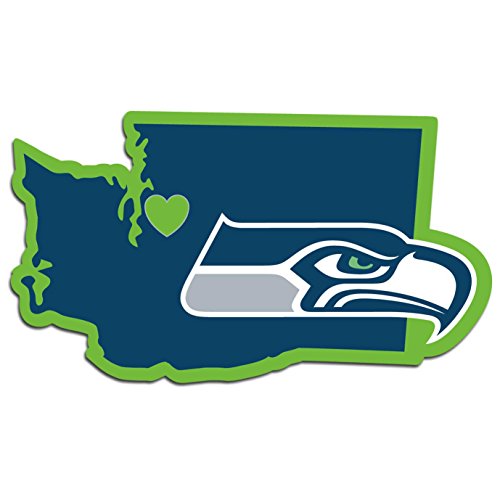 NFL Seattle Seahawks Home State Decal, 5", White (FHSD155)