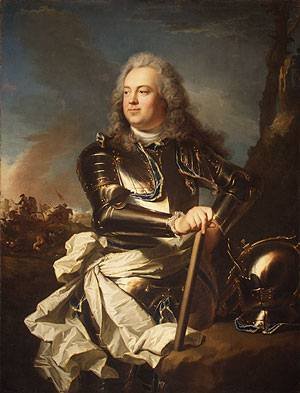 Reproduction peinture à l'huile Henri de la Tour d Auvergne par Hyacinthe Rigaud grand format 36x48