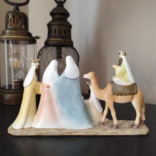 Crèche de Noël trois mages Heaven Sends en résine pour décoration