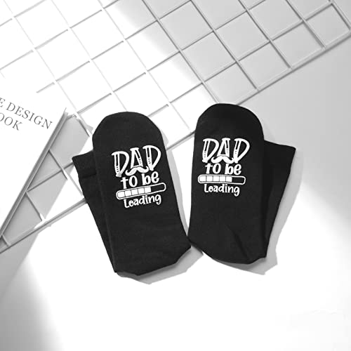 Poshzone Funny Father Grandpa Daddy Father's Day Bad Pun Humor socks,Dad to Be, Loading. Please Wait - Funny socks for New Fathers… - Image 4
