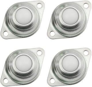 Flange Mounted 5/8“ Ball Transfer CY-15A Roller Bearing, Nylon Bearing Table Conveyor Roller Ball, Two Hole Mounted, Load 44lbs(Pack of 4)