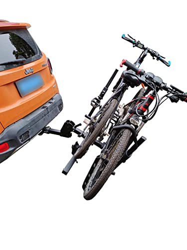 Image of MAXXHAUL 50606 Hitch Style 2-Bike Carrier Platform Style Rack for Standard, Fat Tire, Electric Bikes 2 inch Hitch Receiver - 66 lbs Weight Capacity Per Bike