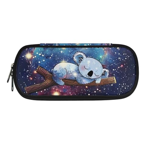 Image of Galaxy Koala Pencil Case for Girls Boys Kids Pencil Bag Pen Holder Pen Box Storage Pouch Stationery Organzier Aesthetic School Supplies Women Cosmetic Bag for School Home Desk