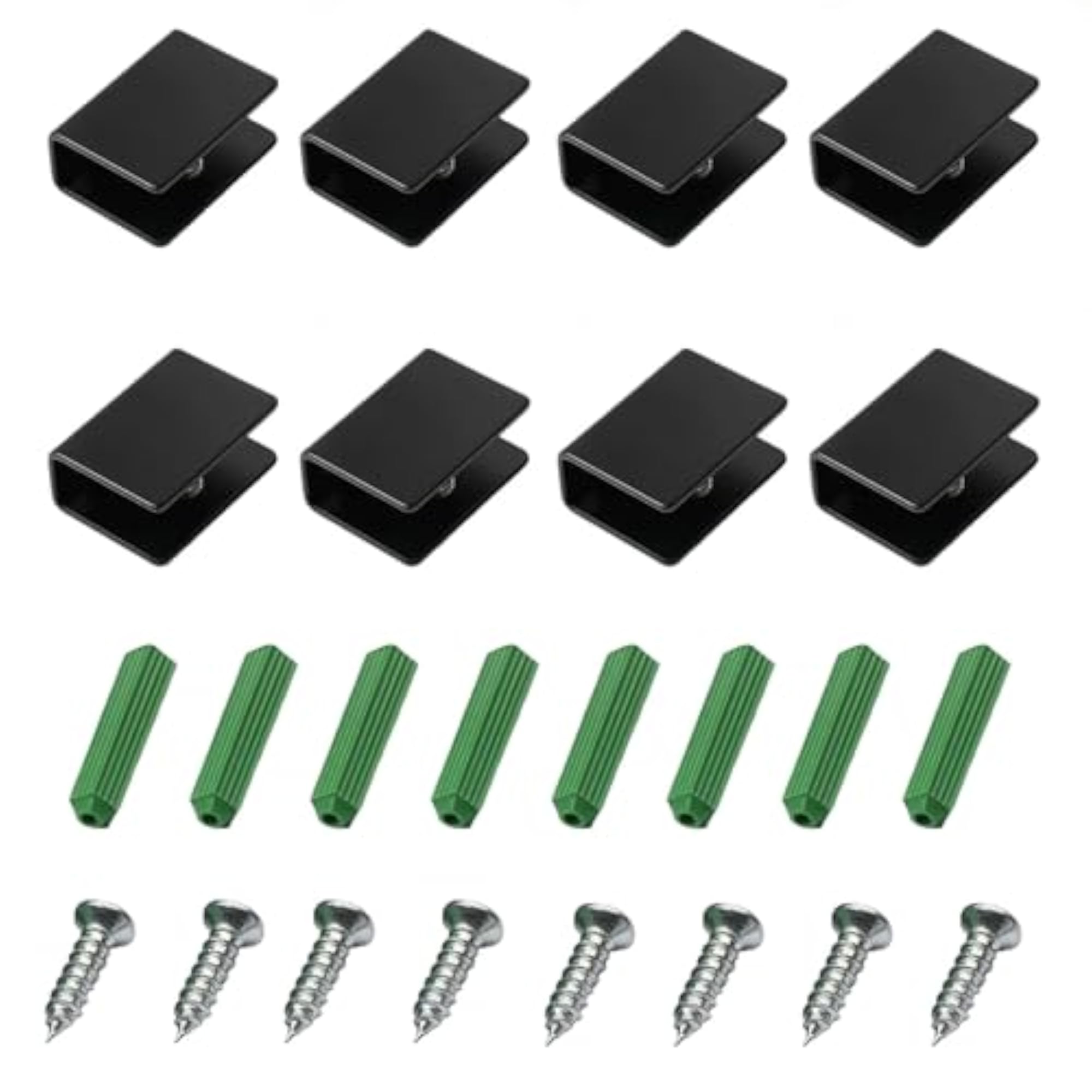 8 Pack Adjustable Glass Shelf Brackets for 8-10mm Thickness