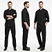 OAKVON Men's Chef Pants - Elastic Waist Cook Pants for Kitchen & Restaurant