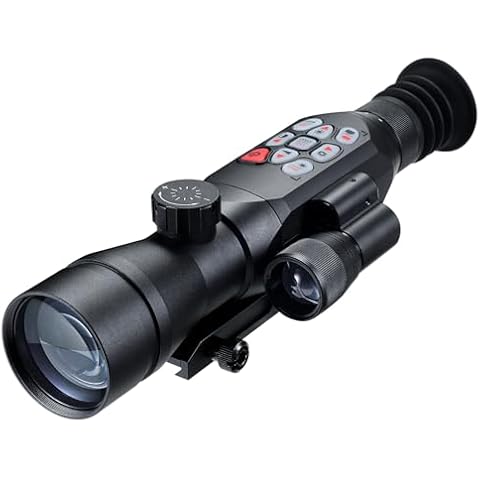 Digital Night Vision Scope for Rifles Infrared Digital 50mm Lens IP66 Zoom 3.7-11x (WiFi) Range Finder,Easy Zeroing 940nm Invisible IR wavelight,LED Light Outdoor Rifle Hunting scopes Crosshairs Cover