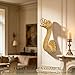 Juedawyal Gold Ostrich Animal Head Wall Decor Sculpture, Resin Animal Heads for Wall, Vintage Wall Sculpture for Men Women Living Room Hallway Staircase Home Office
