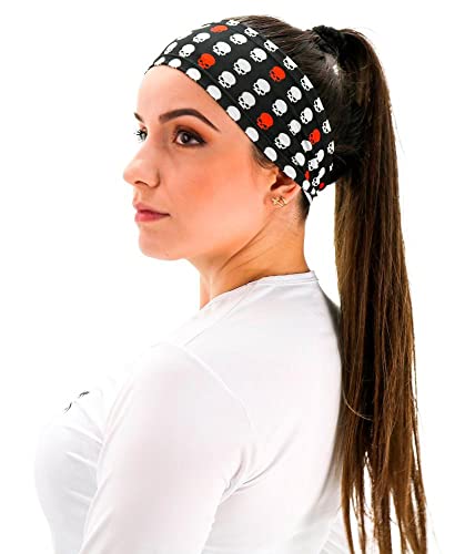 Testeira Headband Caveira Hupi, Cor: Preto