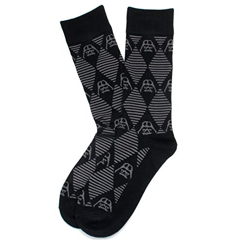 Star Wars Darth Vader Argyle Stripe Black Dress Socks, One size fits most (up to men's size 12), Officially Licensed by Lucasfilm LTD.2