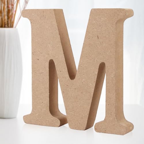 Darryy 10cm Stehende Holzbuchstaben, Log Natural Große Holzbuchstaben zum...