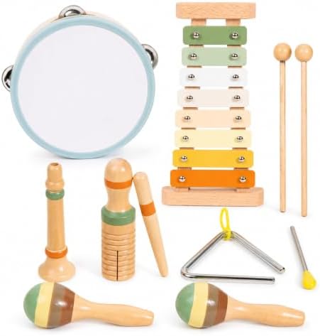 Percussão Instrumentos Musical Set de Madeira Montessori Brinqued...