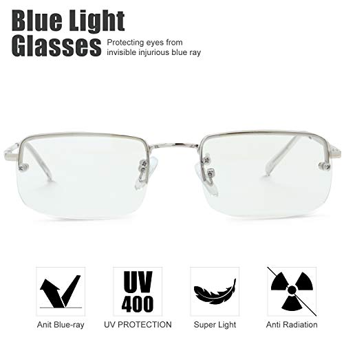 Image of The Fresh Minimalist Small Rectangular Sunglasses Clear Eyewear - Exquisite Packaging