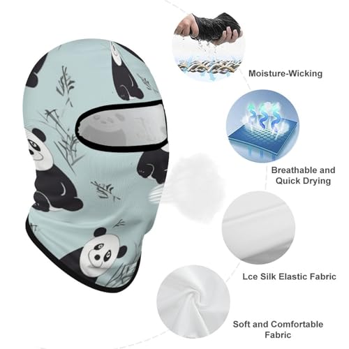 Balaclava para Hombres con Diseño de Oso Panda para Invierno, Máscara Facial para Ciclismo y Esquí miniatura 3