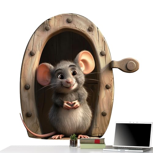 Pegatinas de ratones para niños, pegatinas de ratones de animales, pegatinas para habitación de ratones, fuerte adhesión, calcomanías de concha y, accesorios para habitación infantil