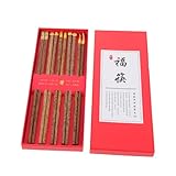 OFFSCH Palillos de Madera Maciza de Pollo Alada Reutilizables Hechos Mano con Estuche Portátil Utensilios Tradicionales para Sushi Barbacoa y Comida