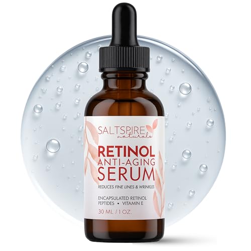 Image of Retinol Anti-Aging Serum - Encapsulated Retinol with Peptides & Vitamin E | Reduces Fine Lines, Wrinkles & Improves Skin Texture | Night Repair Serum | 30 mL / 1 oz