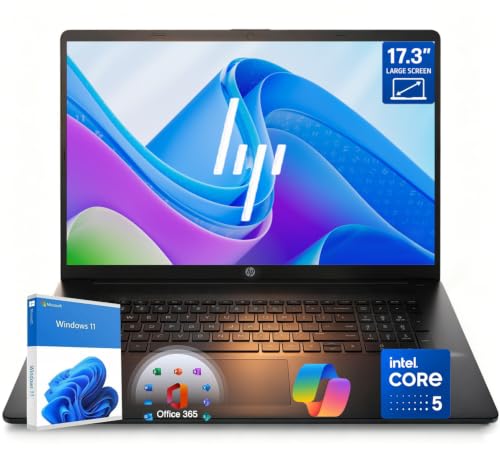 Image of HP 17.3 inch Large Screen Business Laptop • Intel Core 5 Processorr • 32GB RAM • 2TB SSD • Full-Size Keyboard with Numeric Keypad • Wi-Fi 6 • Windows 11 • Built for Advanced Business Productivity