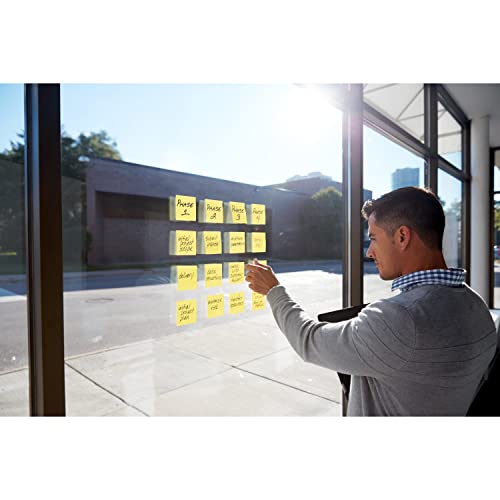 Image of Post-it Super Sticky Notes, 3 x 3-Inches, Canary Yellow, 24-Pads /Cabinet Pack | School Supplies and Office Supplies, 2X the Sticking Power