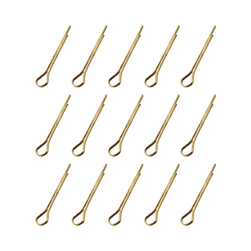 Goupilles fendues laiton 1,5 mm x 16 mm uxcell broche de fixation dorée pour écrou