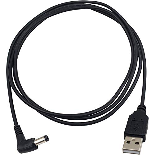 Poyiccot USB to DC 4.8x1.7mm Male 5V DC Power Plug Charging Cord for Tablet (DC4.8x1.7mm) Black 5feet/1.5m