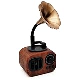 Tipmant Mini Classic Wireless Bluetooth Speaker Stereo Audio Retro Vintage Record Player Model Home Room Decor