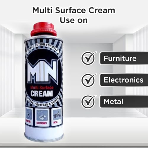 Image of MIN Multi Surface Cream 100g | Multipurpose Cleaning Cream for Stubborn Stains | Ideal for Kitchen, Bathroom, and More | Easy & Effective Cleaning Solution (Pack of 1)