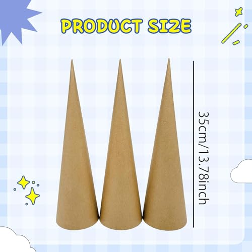 Conos de Papel de 35cm para Manualidades y Decoración de Navidad 4