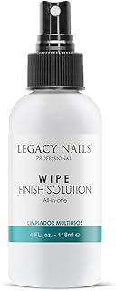 Legacy Nails Professional WIPE FINISH SOLUTION 4 FL OZ - Multi-purpose cleaning agent for acrylic or gel nails - cleaning manicure implements and tools