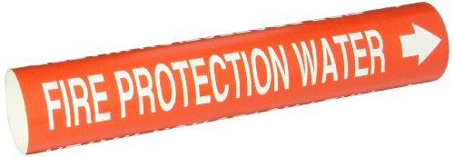 Marqueur de tuyau Fire Protection Water auto-fixant en plastique enroulé résistant Brady