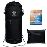 ONOSHIP Boat Trash Can,Oxford 900D Leakproof Boat Trash Bag fits 10-13 Gal Garbage Boat Garbage Can Reusable &Portable,Boat Accessories Camping &RV Trash Can Easy to Install & Clean (Black)