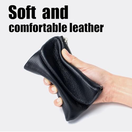 Joyfullygo Wallet, 5.3in Joyfullygo Unisex Pebble Leather Card Wallet with Credit Card Holder, Coin Holder & Cash Slots Waterproof, large Capacity (28)4