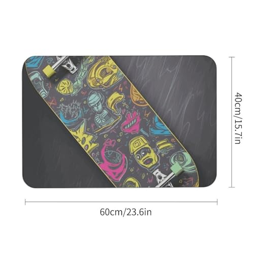 Tapis absorbant graffiti skateboard 60x40 antidérapant - 4