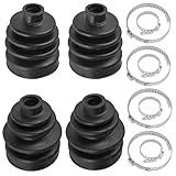 Caltric 2 Front Inner Outer Axle CV Boot Kit Compatible with Honda TRX350FE TRX350FM Rancher 2000-2005
