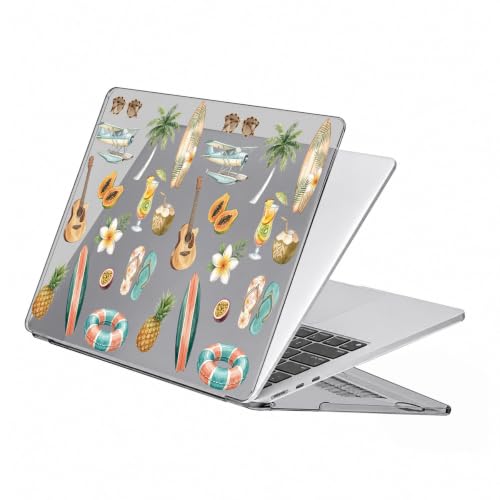 for MacBook Air 15 inch Case, Cute Juice Flower Clear Laptop Cover